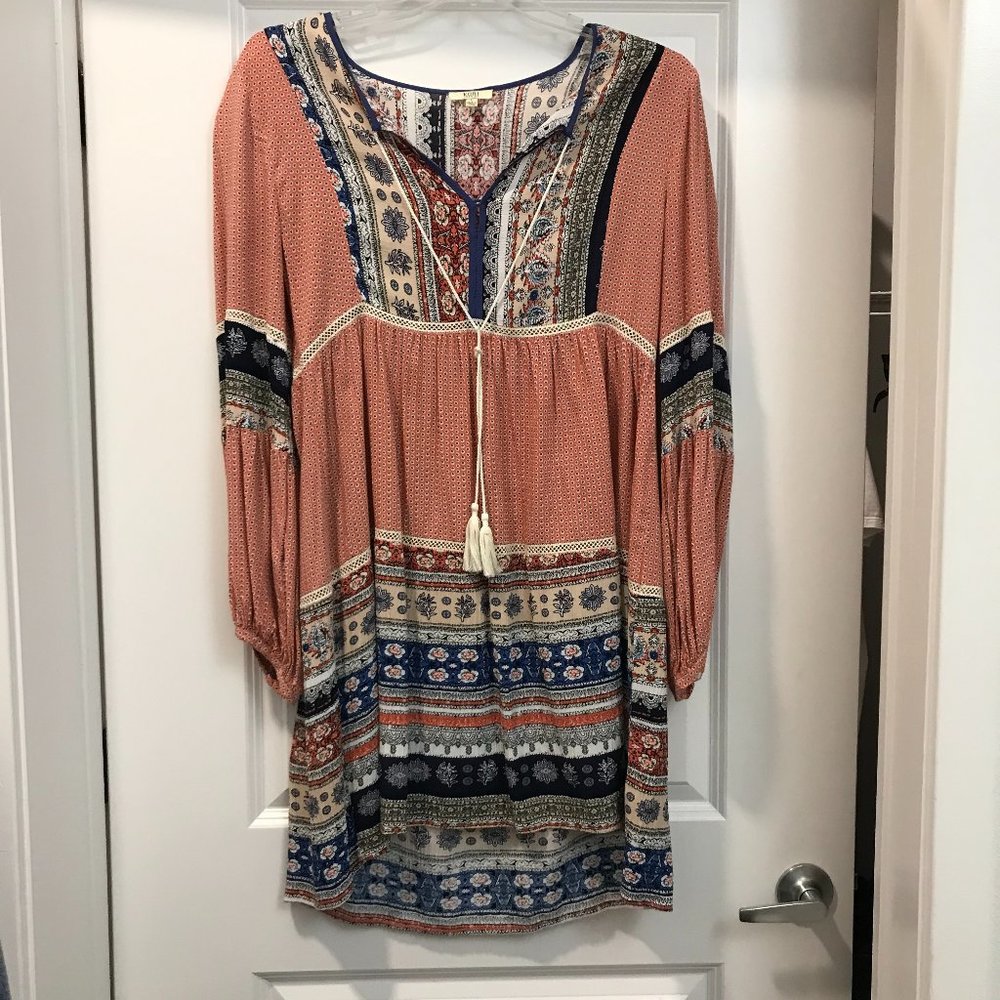 Kori Boho Long-Sleeved Dress